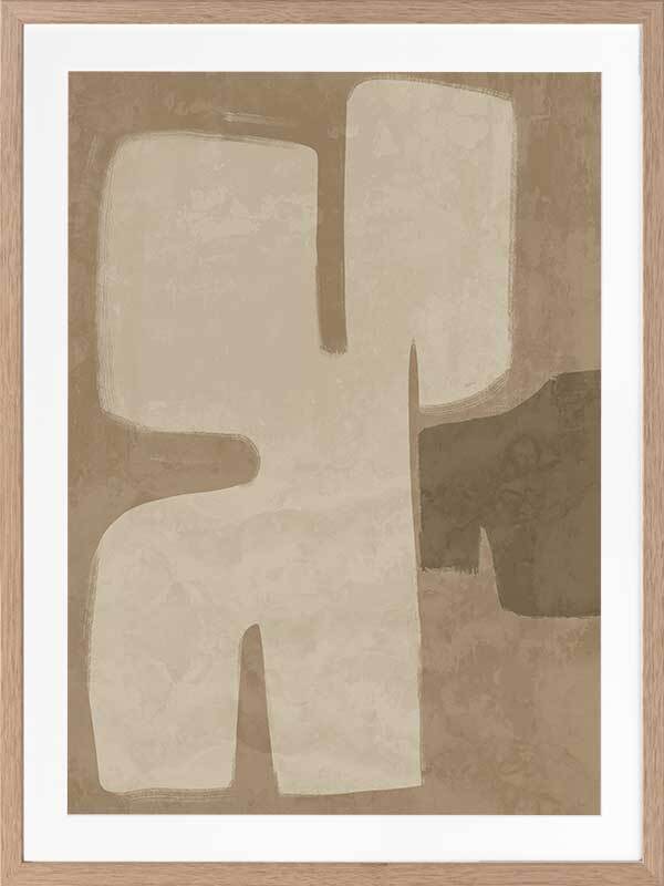 Poised Brown Framed Art Print