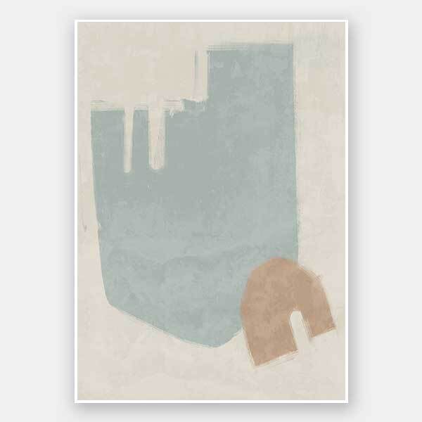 Blasé Light Blue Unframed Art Print