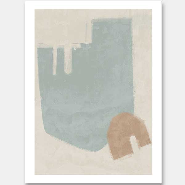 Blasé Light Blue Unframed Art Print