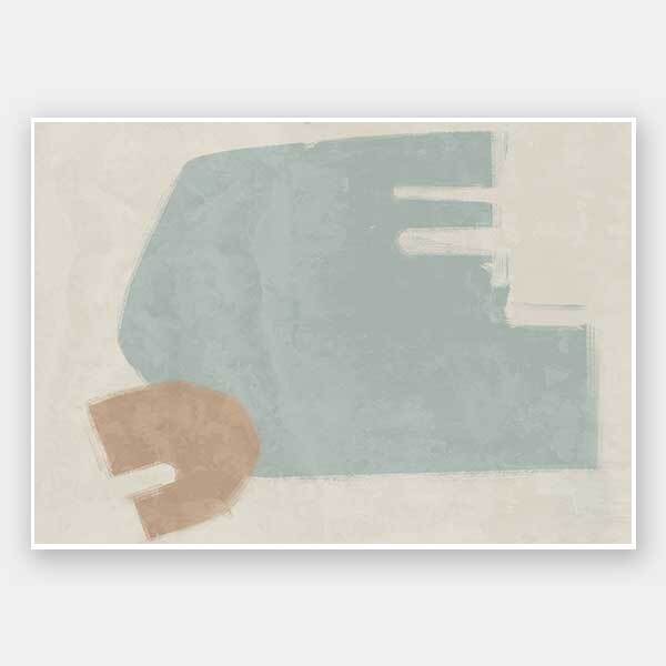 Blasé Light Blue Unframed Art Print