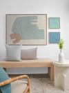 Blasé Light Blue Canvas Art Print | Lifestyle