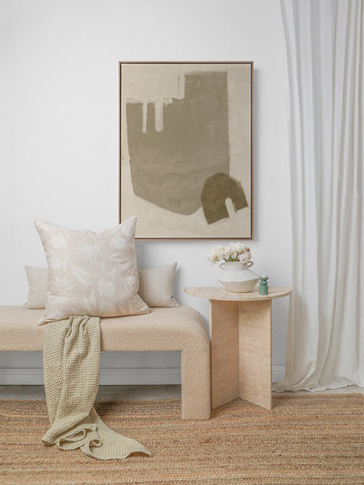 Blasé Light Brown Canvas Art Print | Lifestyle