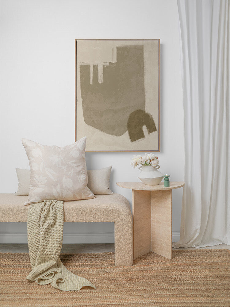 Blasé Light Brown Canvas Art Print | Lifestyle