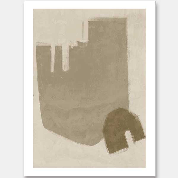 Blasé Light Brown Unframed Art Print