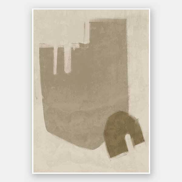 Blasé Light Brown Unframed Art Print