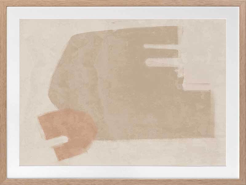 Blasé Neutral Framed Art Print