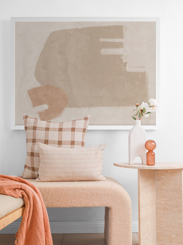 Blasé Neutral Framed Art Print | Lifestyle