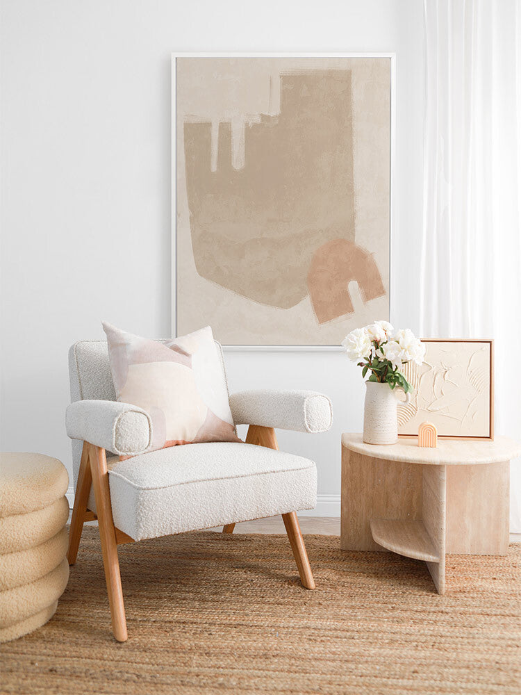 Blasé Neutral Canvas Art Print | Lifestyle