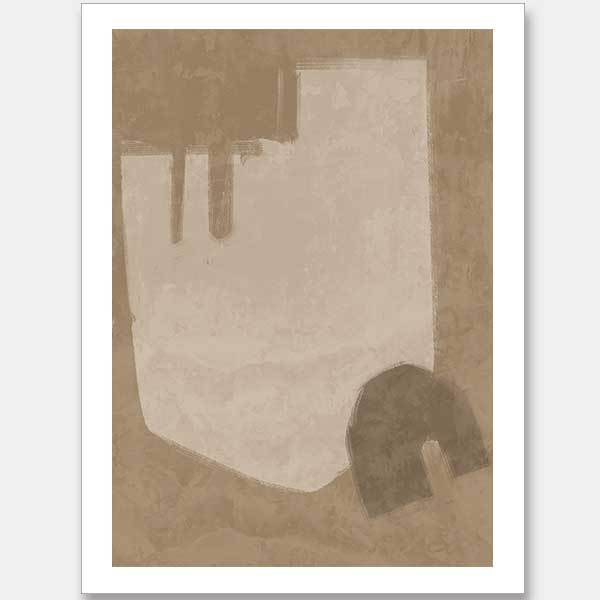 Blasé Brown Unframed Art Print