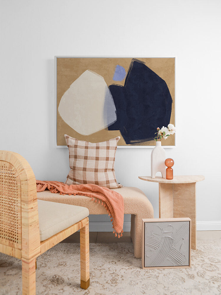 Balanced Navy Canvas Art Print | Lifestyle