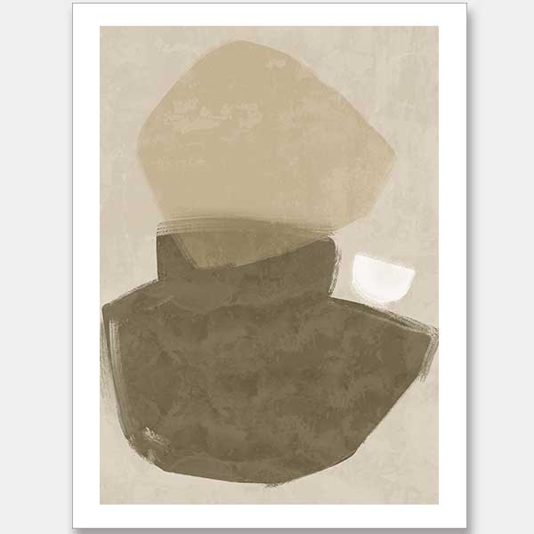 Balanced Khaki Green Unframed Art Print