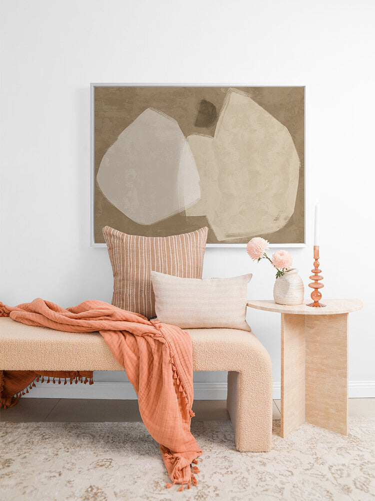 Balanced Brown Canvas Art Print | Lifestyle