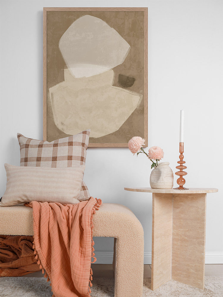 Balanced Brown Framed Art Print | Lifestyle