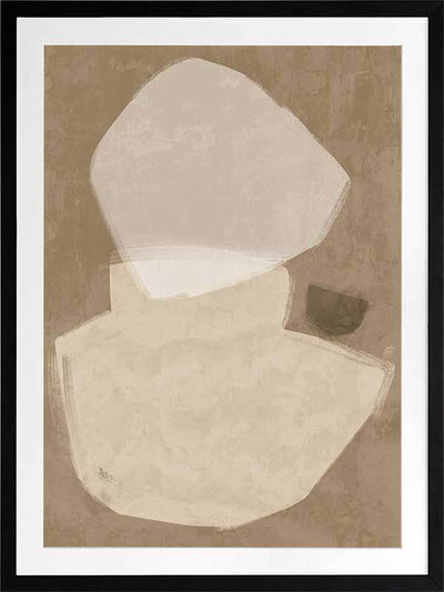 Balanced Brown Framed Art Print