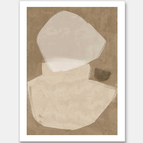 Balanced Brown Unframed Art Print