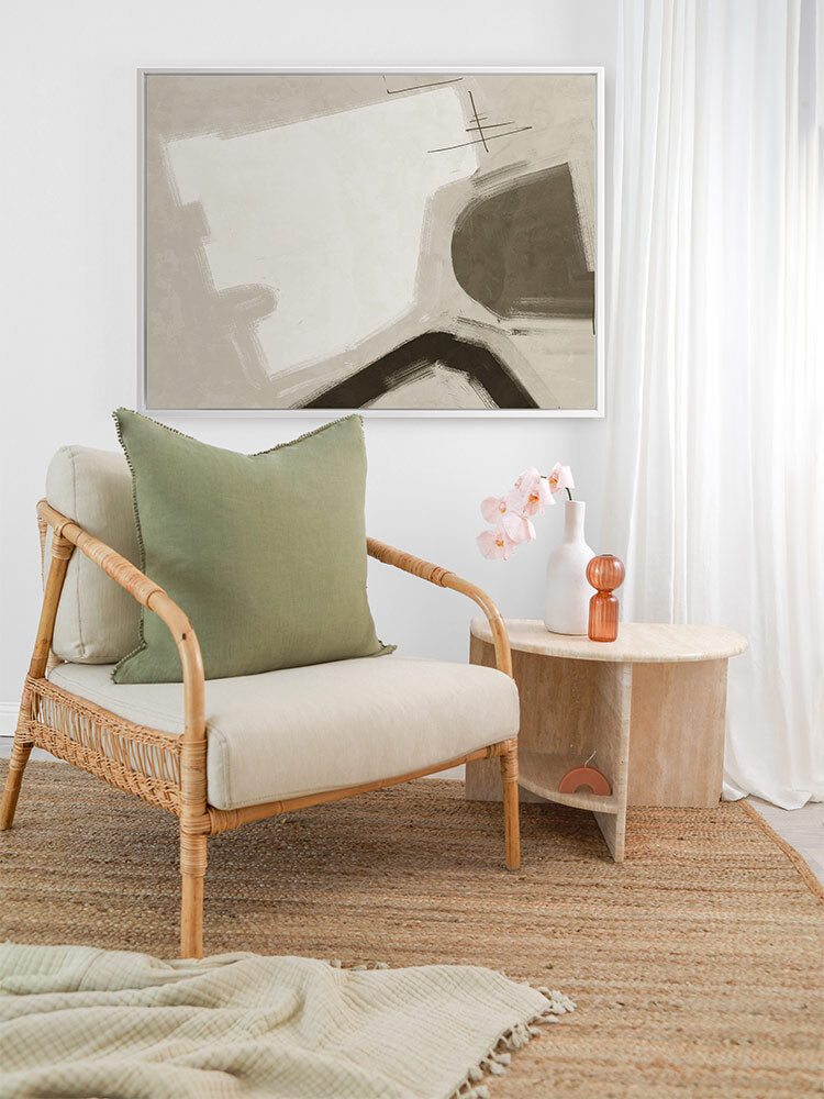 Open-Minded Khaki Green Canvas Art Print | Lifestyle