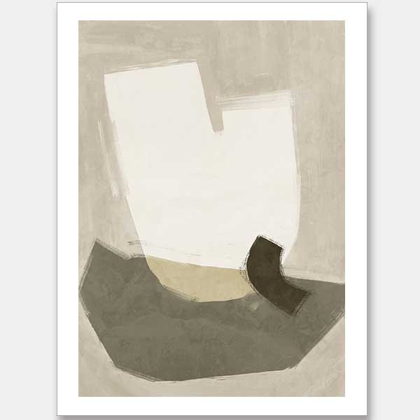 Laid-Back Khaki Green Unframed Art Print