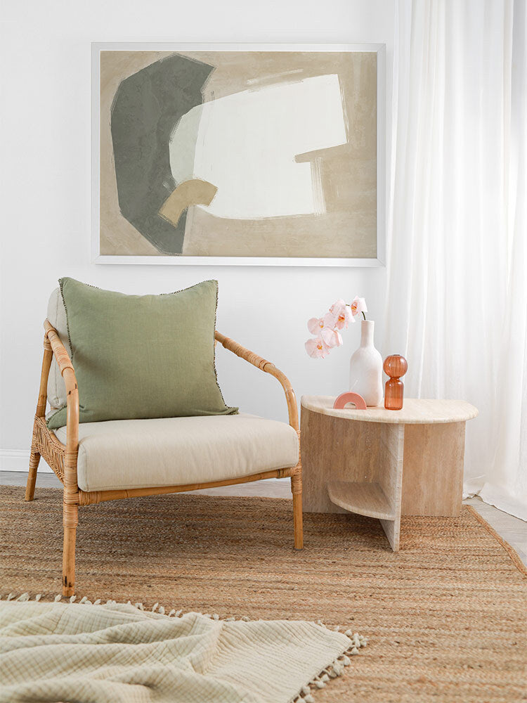 Laid-Back Neutral Framed Art Print | Lifestyle