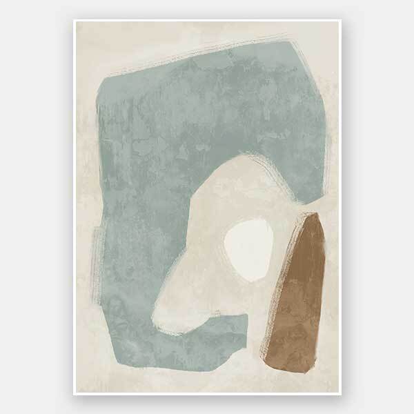 Easy Does It Light Teal Unframed Art Print