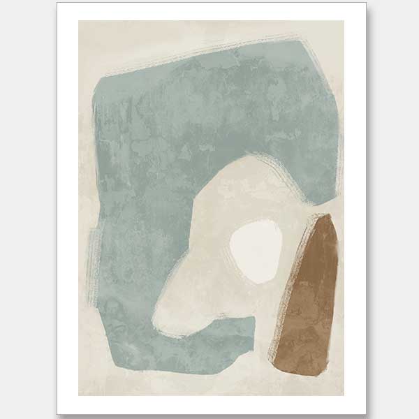 Easy Does It Light Teal Unframed Art Print
