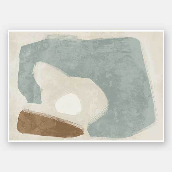 Easy Does It Light Teal Unframed Art Print