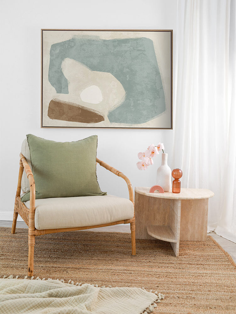 Easy Does It Light Teal Canvas Art Print | Lifestyle