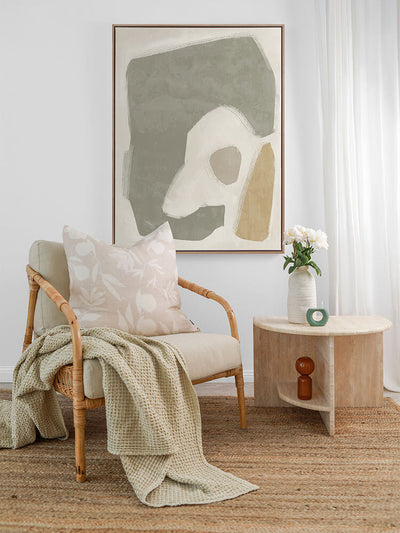 Easy Does It Sage Green Canvas Art Print | Lifestyle