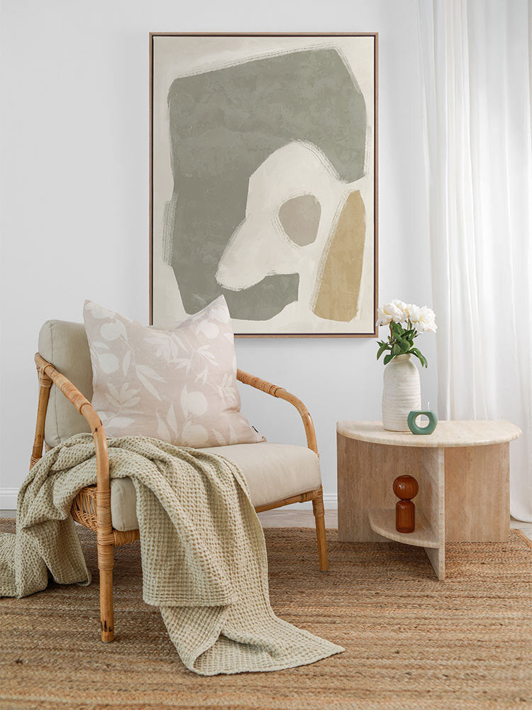 Easy Does It Sage Green Canvas Art Print | Lifestyle