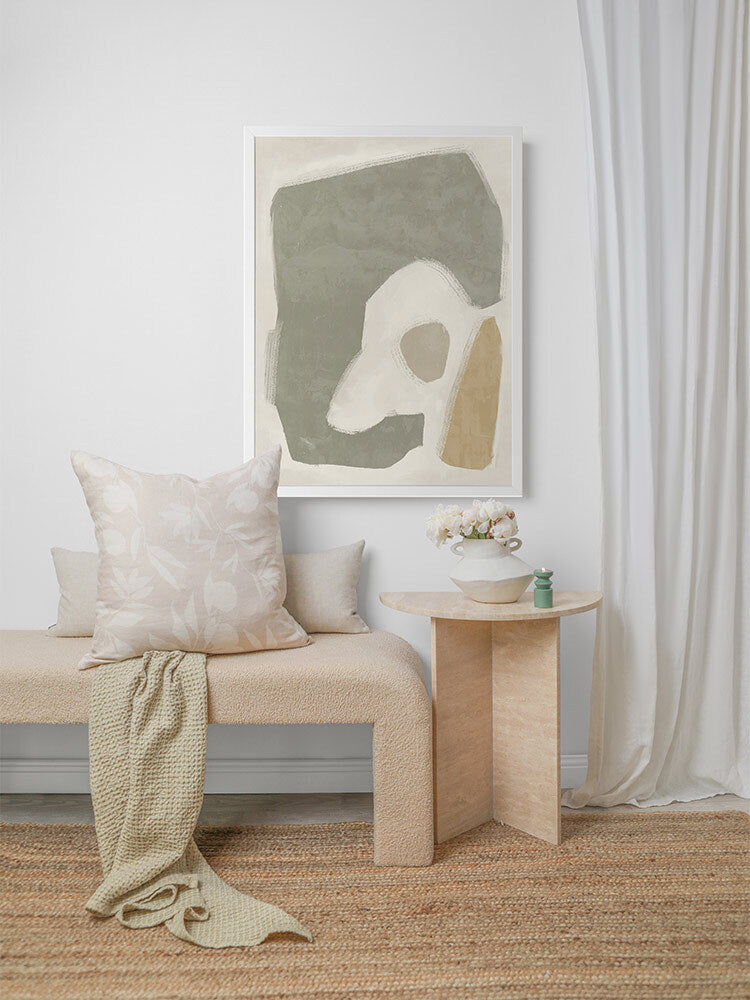 Easy Does It Sage Green Framed Art Print | Lifestyle