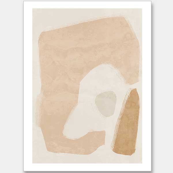 Easy Does It Neutral Unframed Art Print