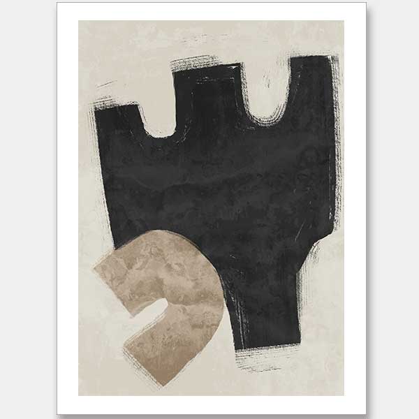 Amity Black Unframed Art Print
