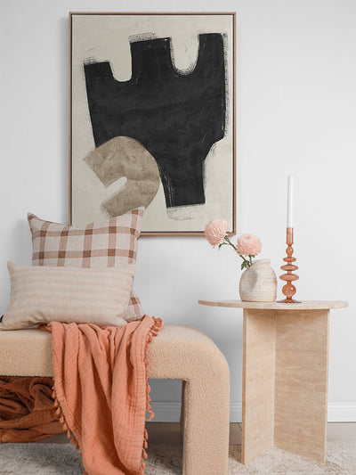 Amity Black Canvas Art Print | Lifestyle