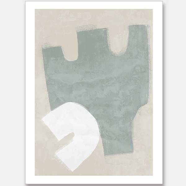 Amity Light Teal Unframed Art Print