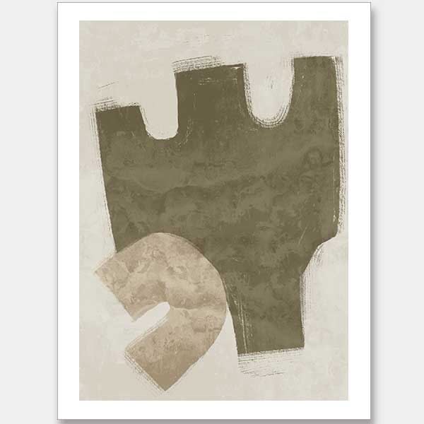 Amity Khaki Green Unframed Art Print