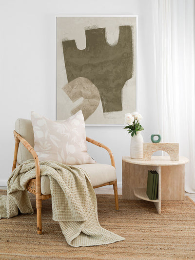 Amity Khaki Green Canvas Art Print | Lifestyle