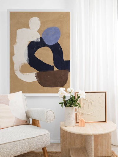 At Ease Blue Framed Art Print | Lifestyle