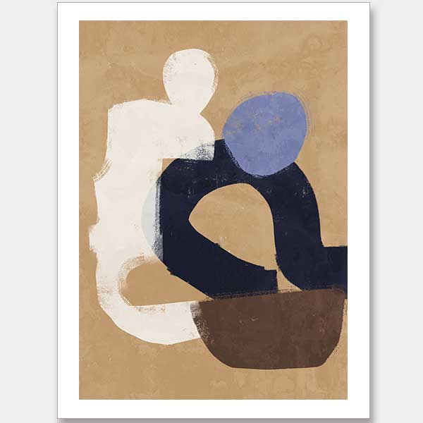 At Ease Blue Unframed Art Print