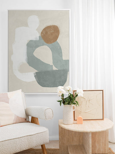 At Ease Light Teal  Canvas Art Print | Lifestyle