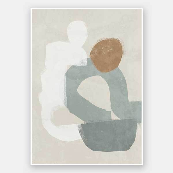 At Ease Light Teal  Unframed Art Print