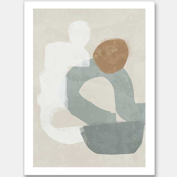 At Ease Light Teal  Unframed Art Print
