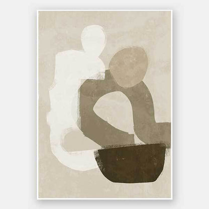 At Ease Dark Brown Unframed Art Print