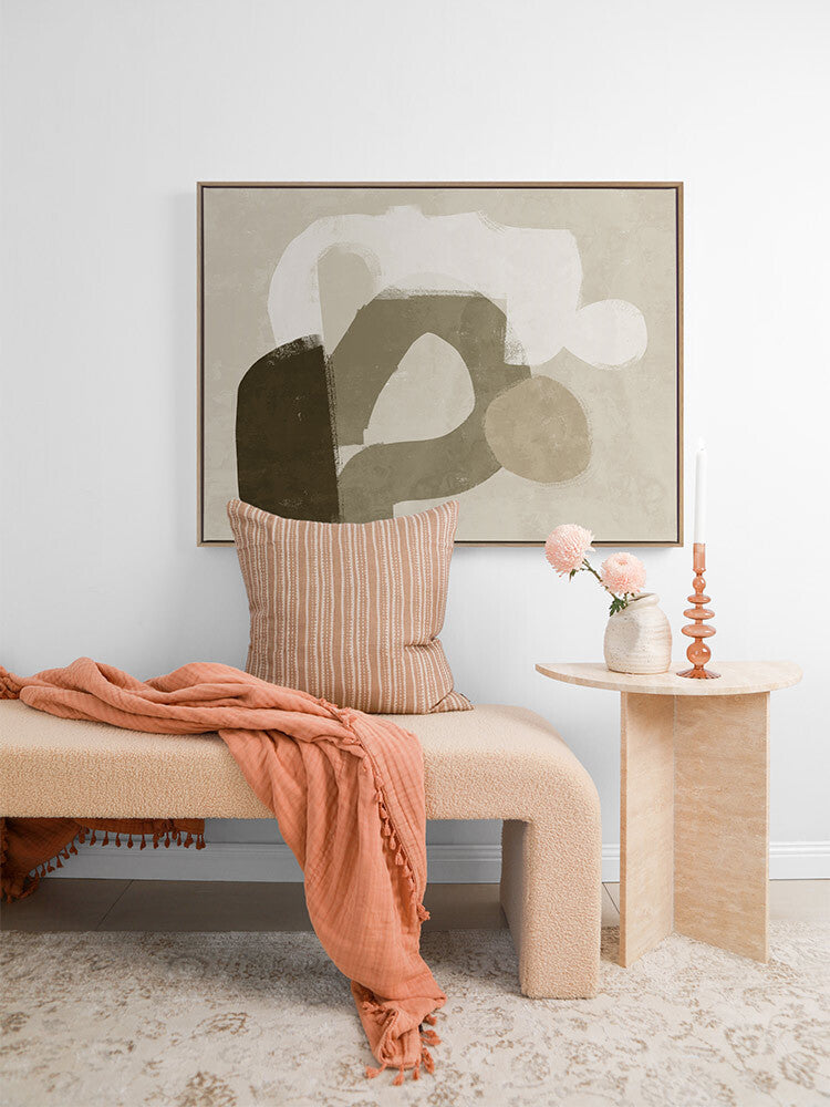 At Ease Dark Brown Canvas Art Print | Lifestyle