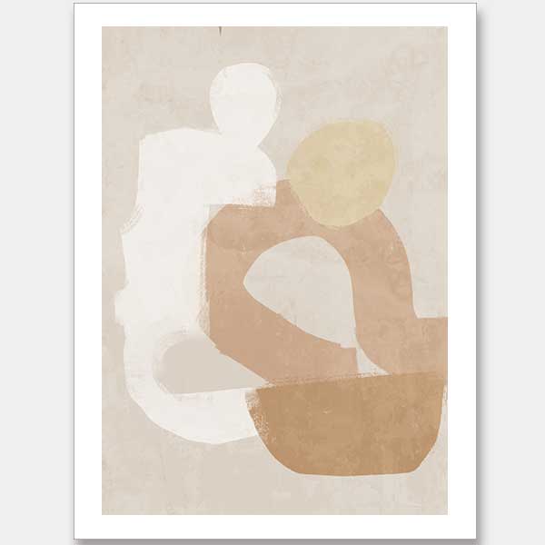 At Ease Neutral Unframed Art Print