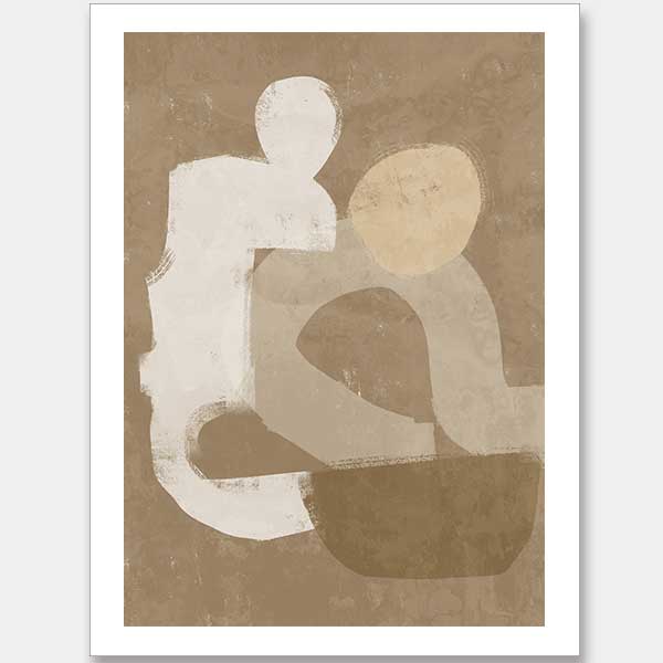 At Ease Brown Unframed Art Print