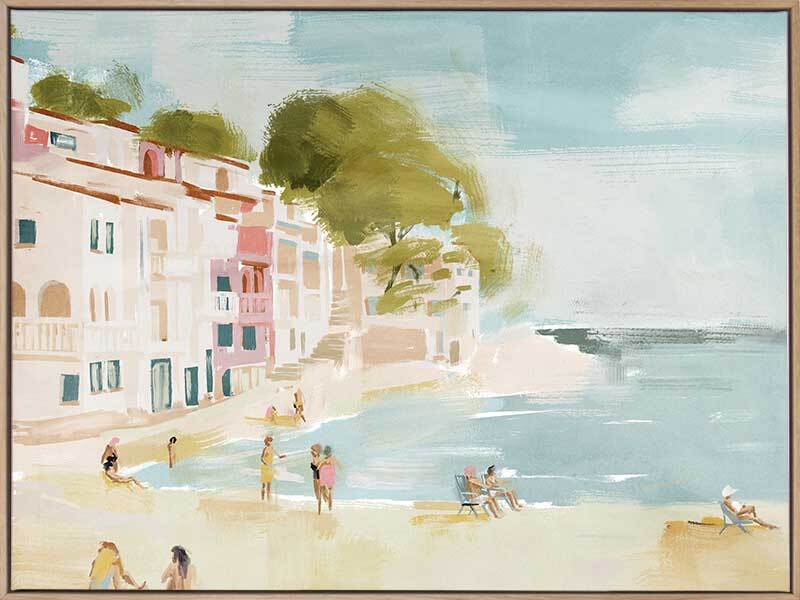 A Weekend In Cassis - Oak Box Frame Canvas - 22.5x30 - Landscape