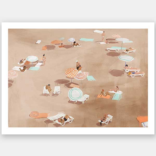 Under The Sun Cool Brown Unframed Art Print