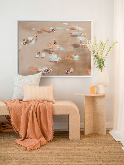 Under The Sun Cool Brown Canvas Art Print | Lifestyle