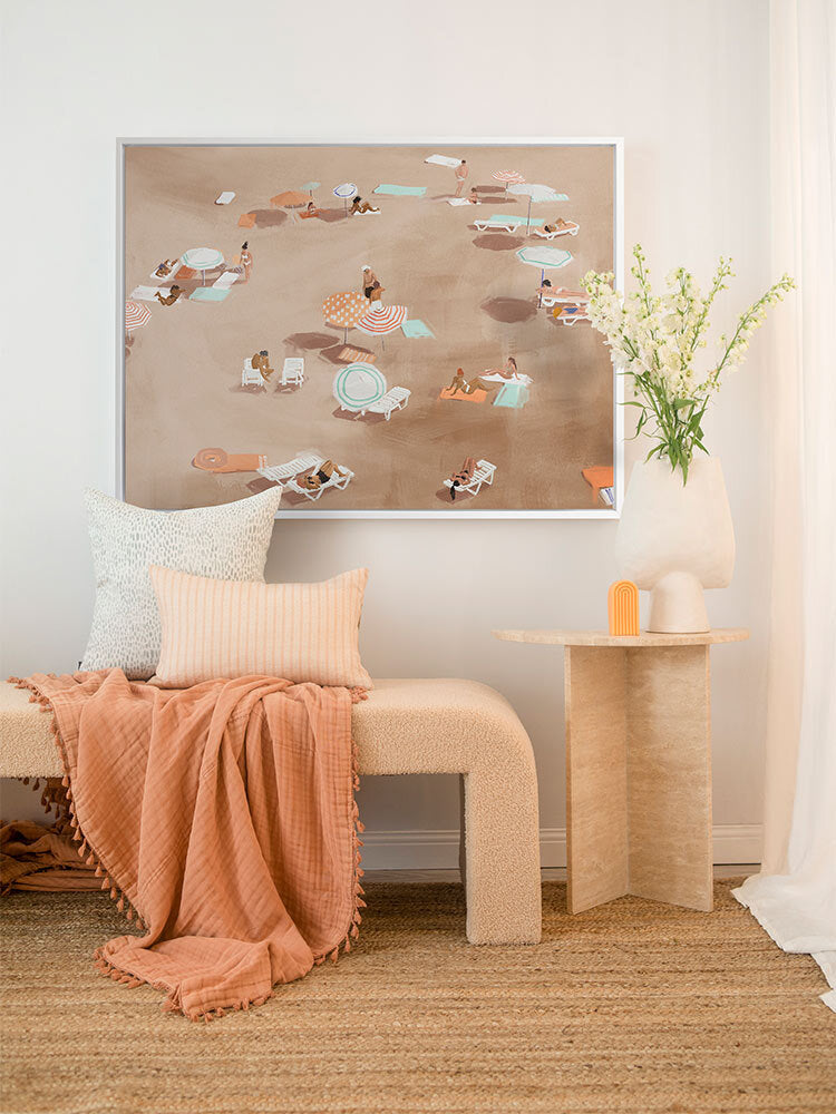 Under The Sun Cool Brown Canvas Art Print | Lifestyle