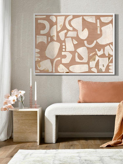 Embracing Asymmetry Neutral I Canvas Art Print  | Lifestyle