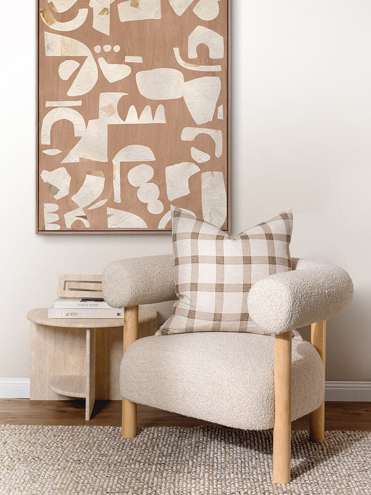 Embracing Asymmetry Neutral II Canvas Art Print 